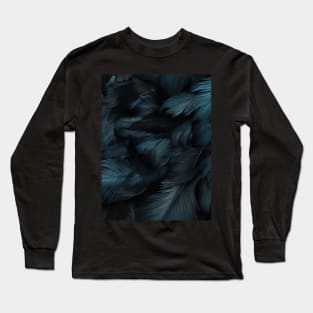 Whispers of Blue Feathers Long Sleeve T-Shirt